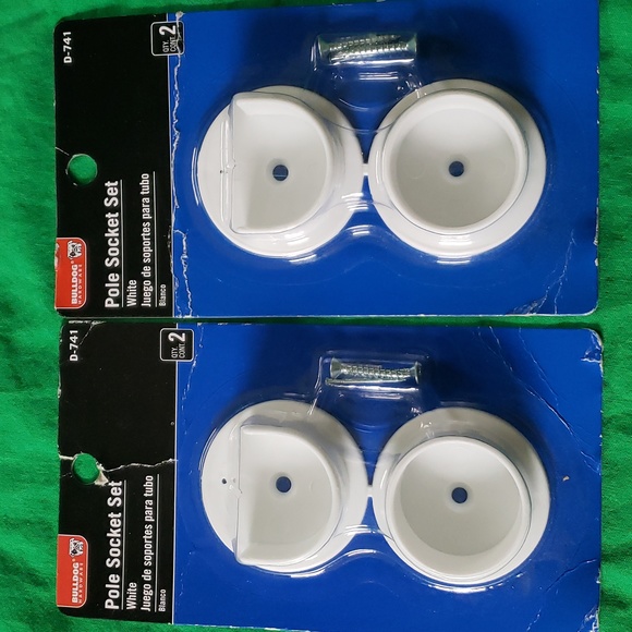 Bundle of Bulldog (2) Pole Socket Sets and Concealed Hinge Nickle Plated New - Picture 5 of 7